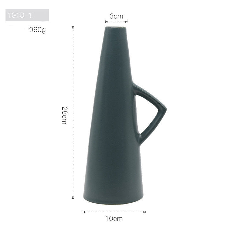 Morandi Color Nordic Style Creative Ceramic Dry Flower Vase Living Room Flower