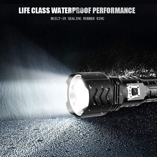 Zoom Type Input And Output Power Display Flashlight