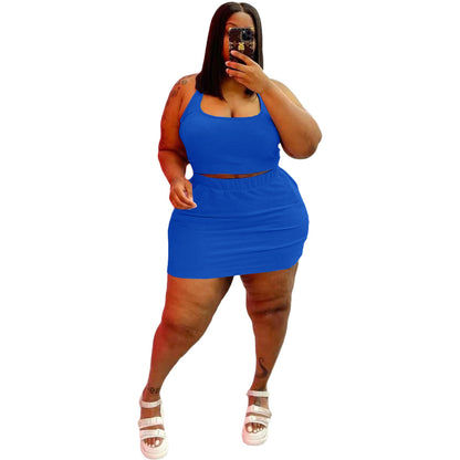 Plus Size Women's Clothes Fashion Sports Set Casual Two-piece Suit