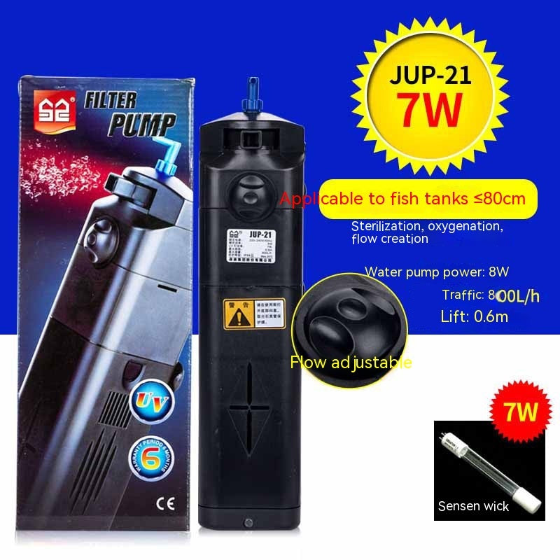 UV Sterilamp Fish Tank Built-in Filter Water Purifier