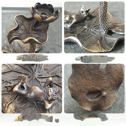 Creative Incense Stick Incense Burner Lotus Leaf Frog Seat