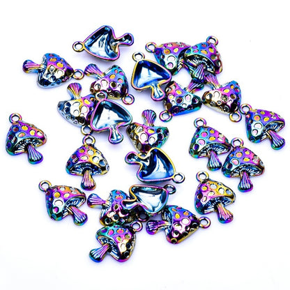 Cute Hip Hop Alloy Plant Mushroom Pendant Necklace