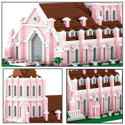 Building Blocks High Difficulty Giant Type Assembled Swan Lake Castle