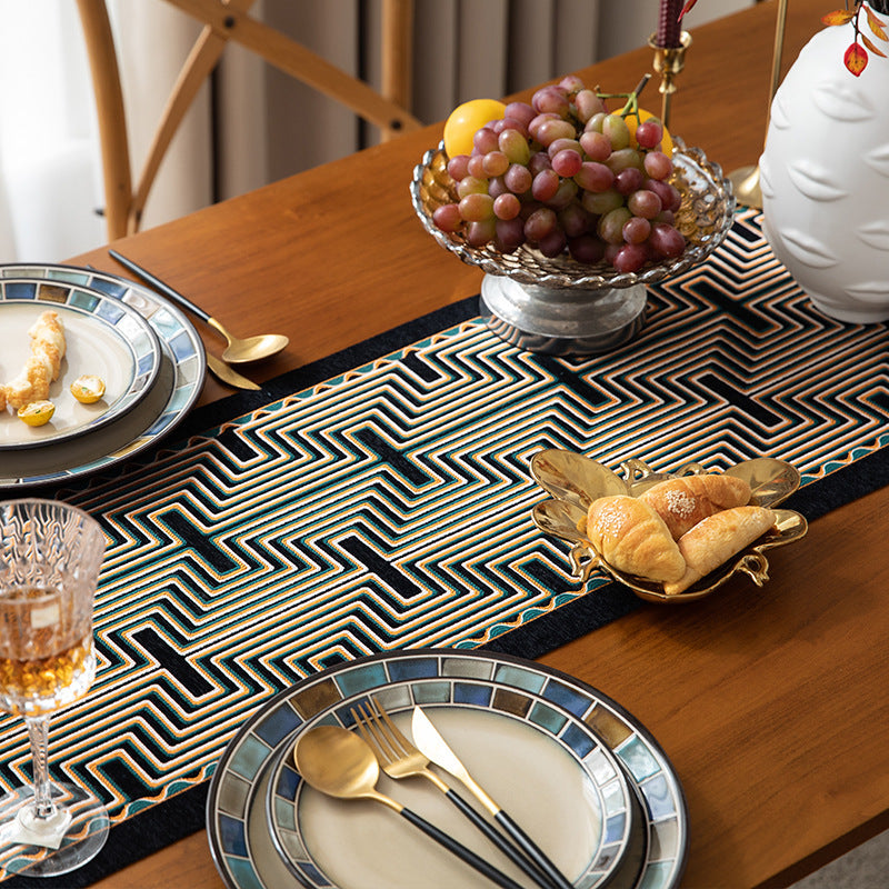 Solid Jacquard Tea Table Tablecloth