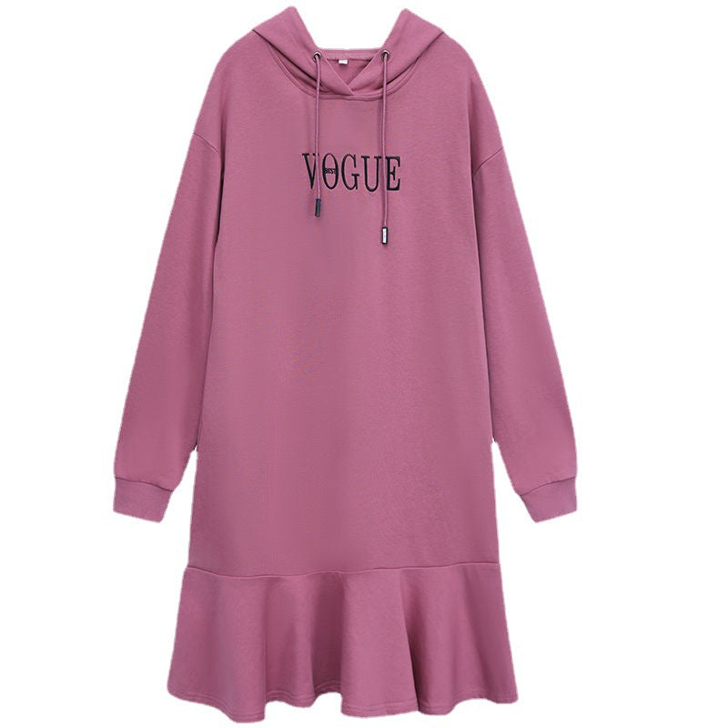 Long Sleeve Loose Plus Size Fashion Dress