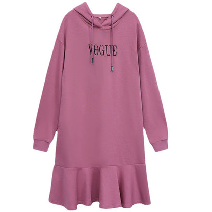 Long Sleeve Loose Plus Size Fashion Dress