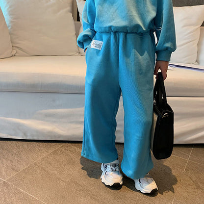 Western Style Girls Spring Korean Style Loose Sports Suit