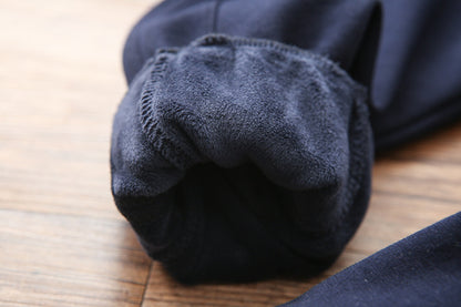 Cotton Sweatpants Big Autumn And Winter Children's All-in-one Fleece Cotton Pants