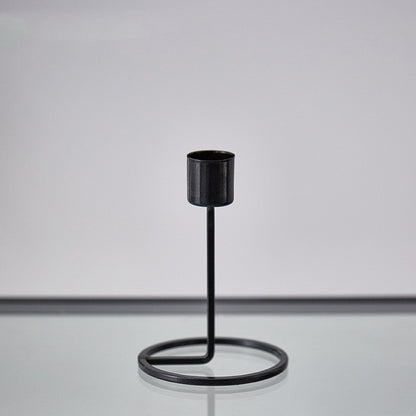 Iron Art Perforated Candlestick Table Decoration Candlelight Dinner Props