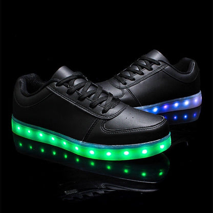 Fashion LED Light Men And Women Student Board Shoes USB Charging Luminous