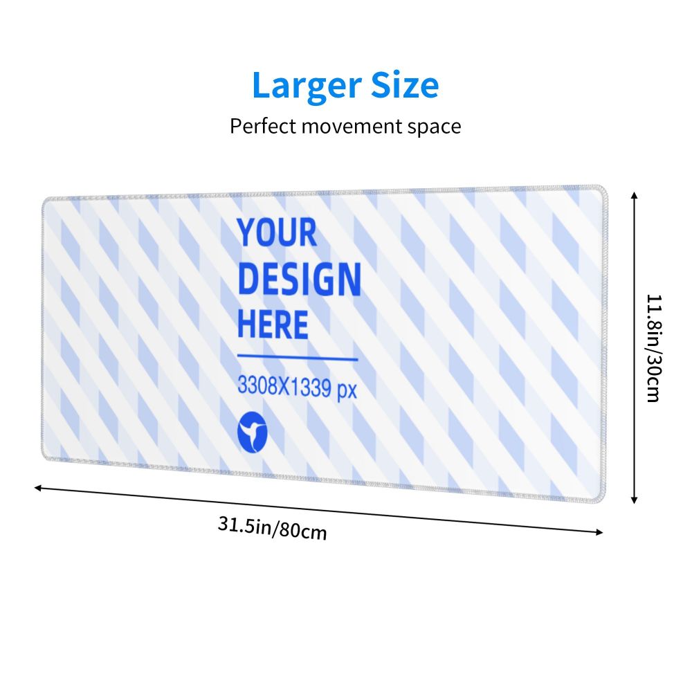 Create your own 12x31.5in Horizontal Oversized Rubber Keyboard Pad