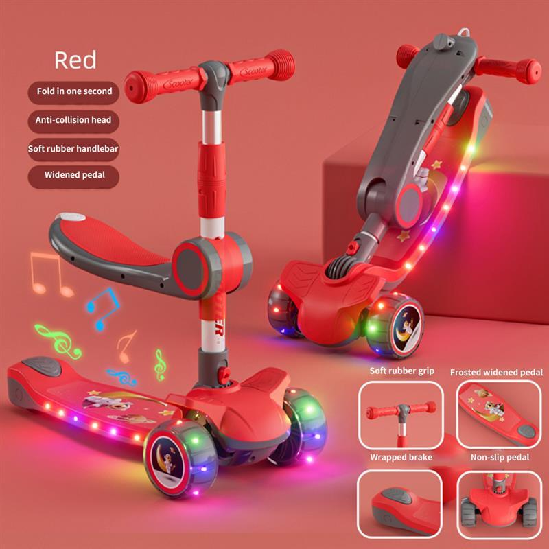 Home Fashion Music Three Or Four Wheel Scooter