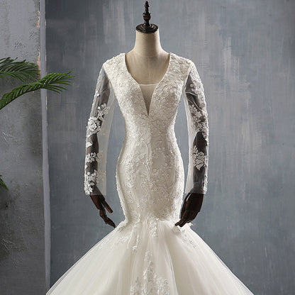 Wedding Dress Trailing Is Thin And Slim French Mermaid Skirt