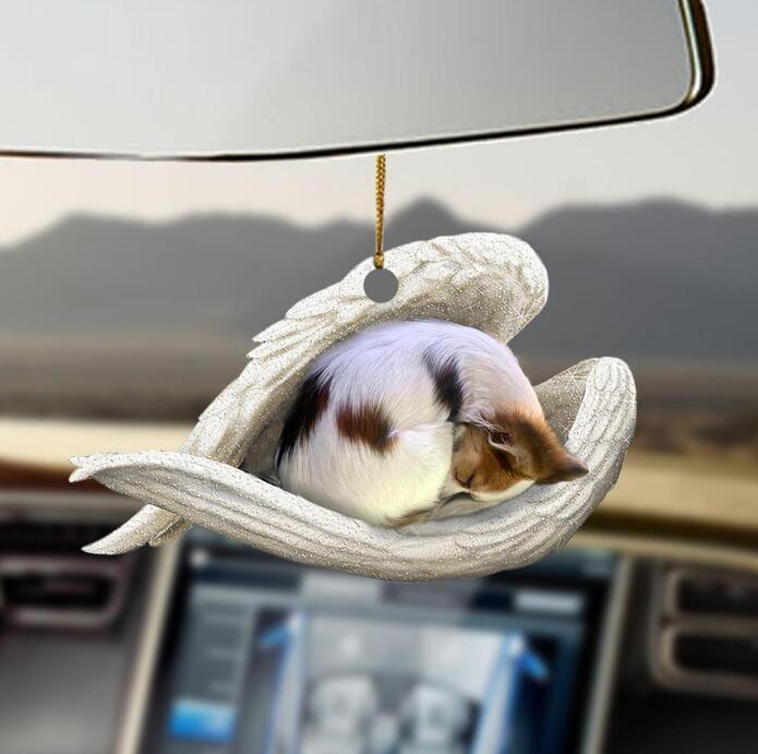 Car Pendant Sleeping Dog Angel Home Decor Acrylic Showcase Hanging Ornaments For Doors