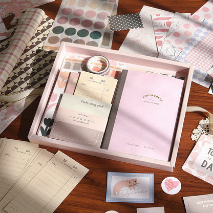 Hand Ledger Gift Box Cute Simple Set Notebook