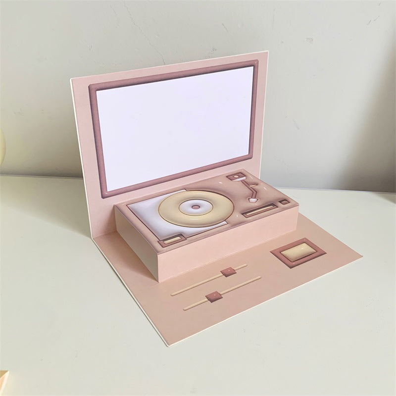 Phonograph Birthday Gift Creative Stereoscopic Greeting Cards