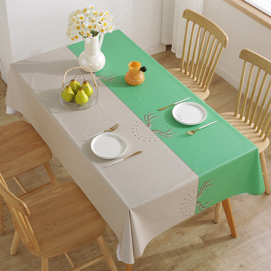 Printed Check Thickened Round Table Wash Free