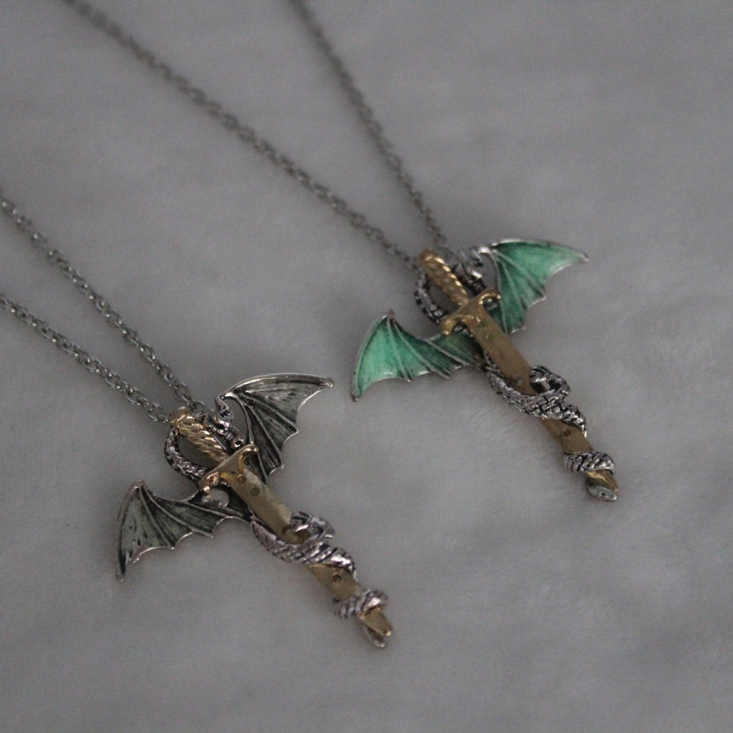 Glorious Dragon Pendant Necklace in the Dark Sword