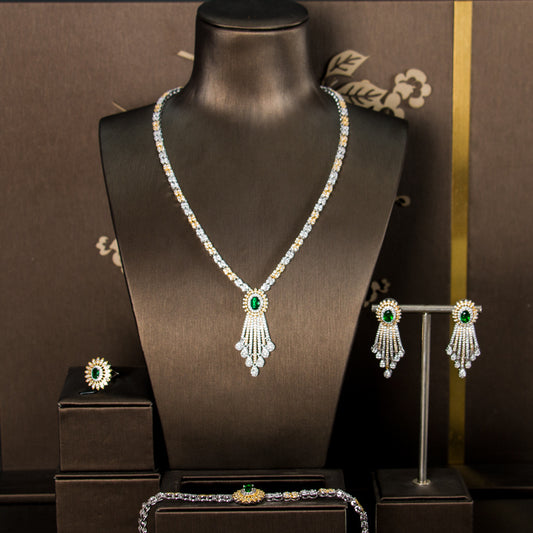 Four-piece zircon jewelry set - FLIPSTYLEZLLC