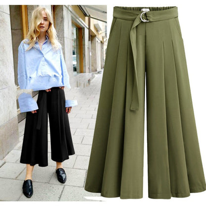 Pleated casual pants