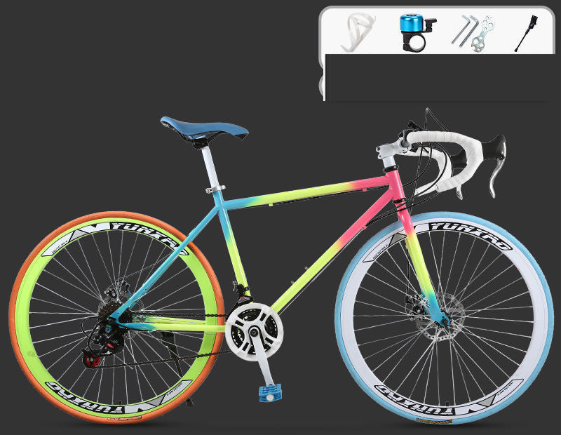 Road Race Variable Speed Solid Tire Double Disc Brake Bicycle