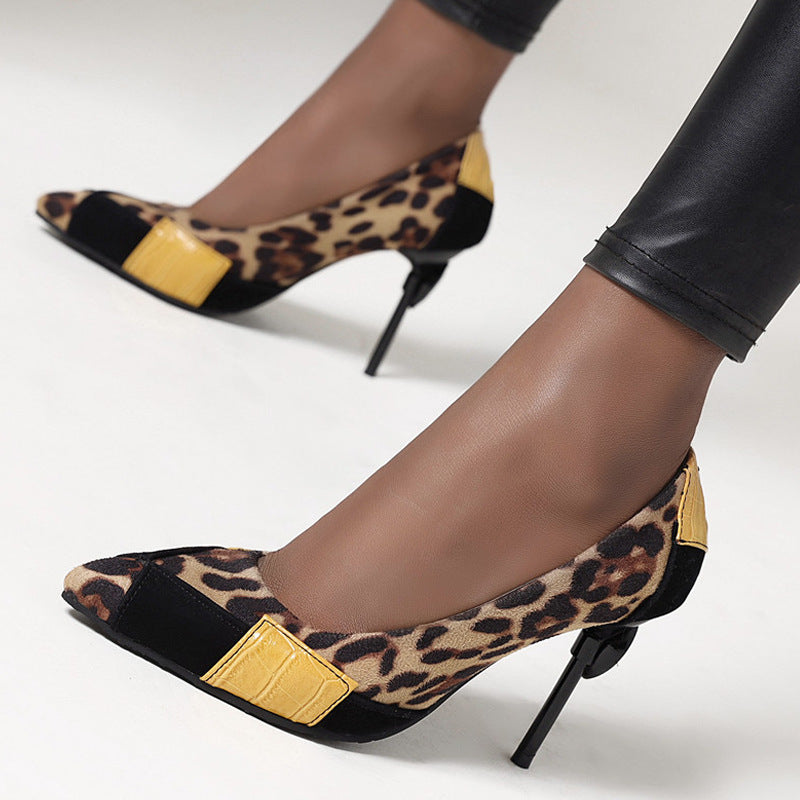 Sexy nightclub color matching plus size shoes