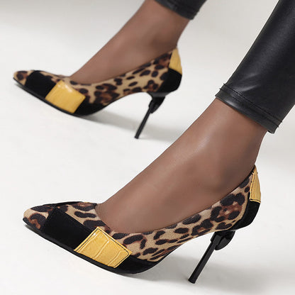 Sexy nightclub color matching plus size shoes