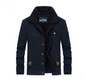 Stand collar corduroy men's loose large size jacket plus velvet thick coat