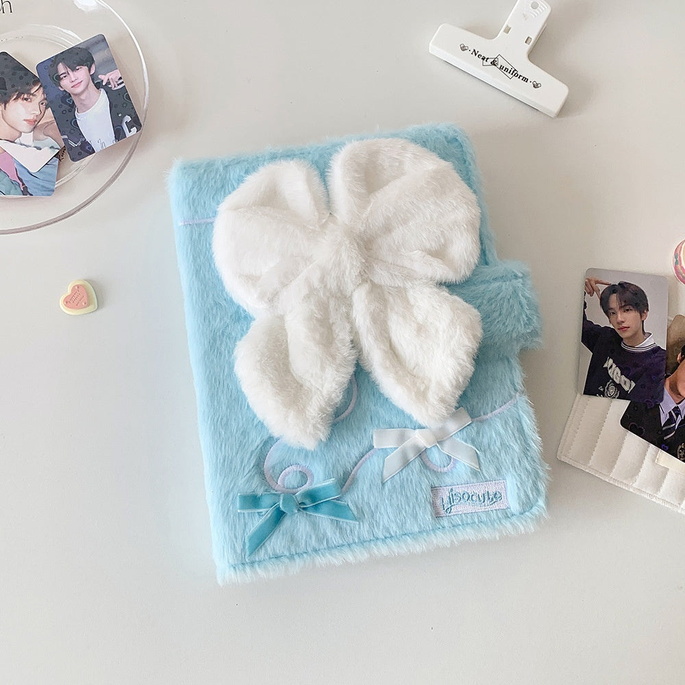 Four-grid Bow Plush Album Girl Star Chasing Storage Book