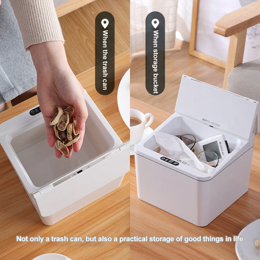 Intelligent induction electric trash bin storage box