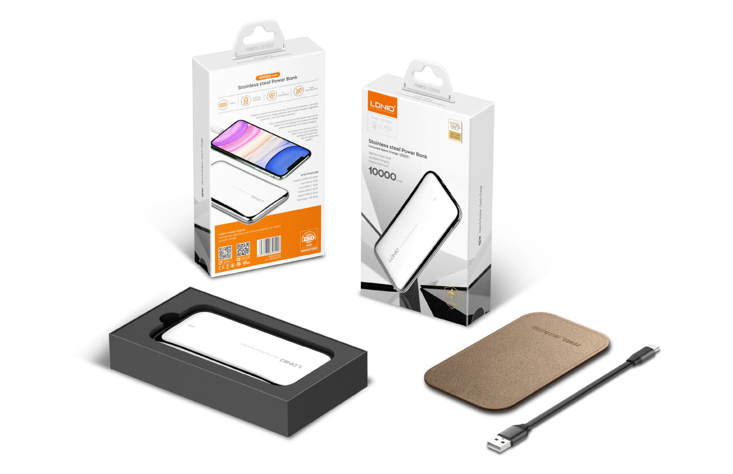 Austenitic Stainless Steel Large Capacity Power Bank