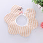 360° rotating flower waterproof saliva towel