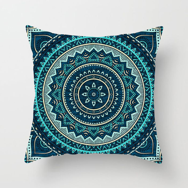 Ethnic style mandala pattern religious ceremony belief polyester pillowcase