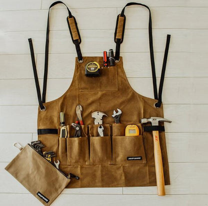 Leather webbing apron