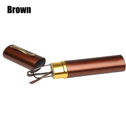 Pen holder reading glasses metal spring foot glasses pen holder portable old glasses