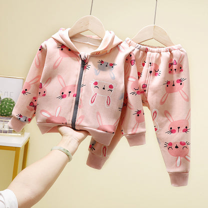 Two-piece children's western style sports suit