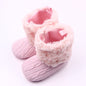 Knitted wool baby shoes and boots