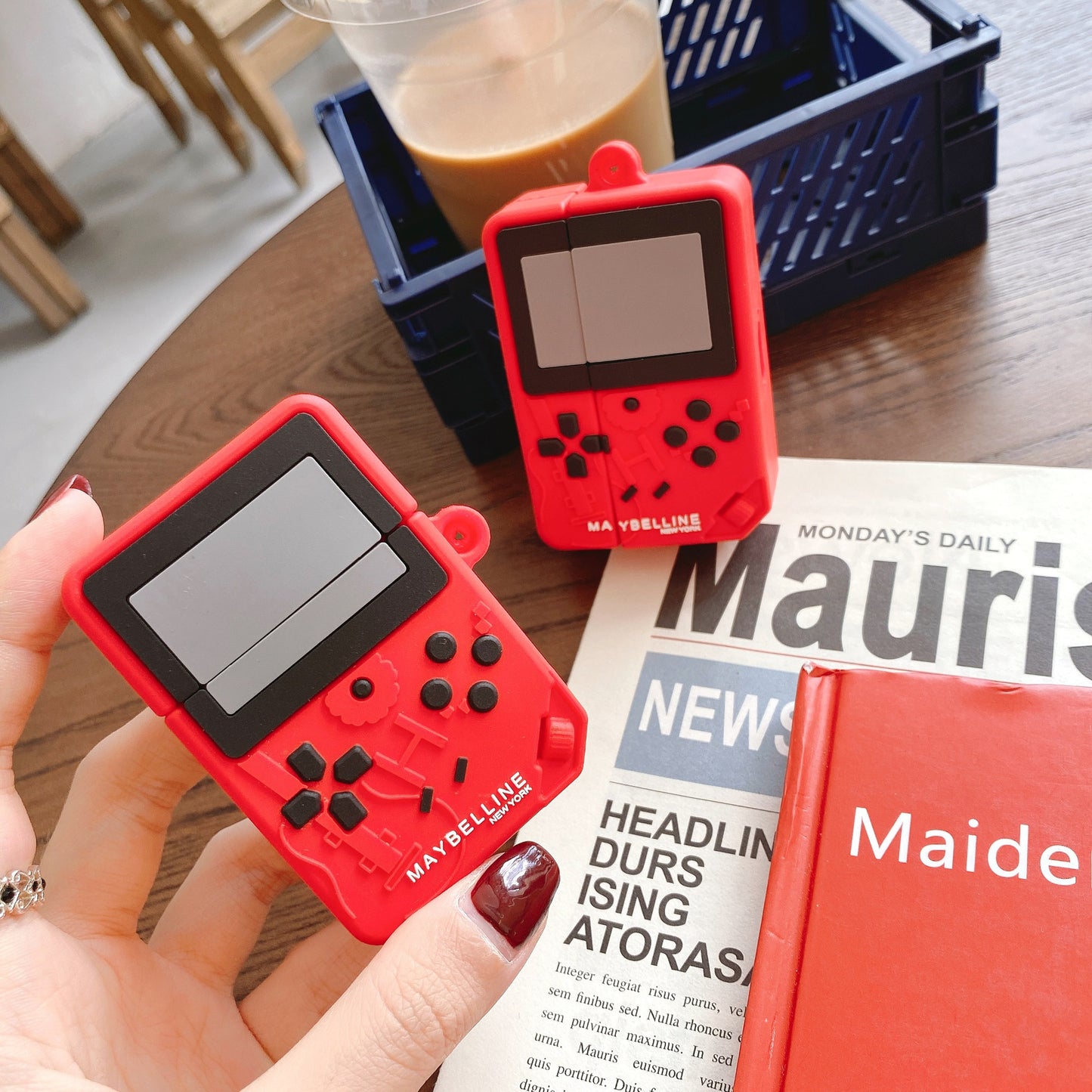 Red game headset case