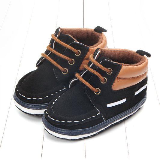 Lacing solid color casual walking shoes