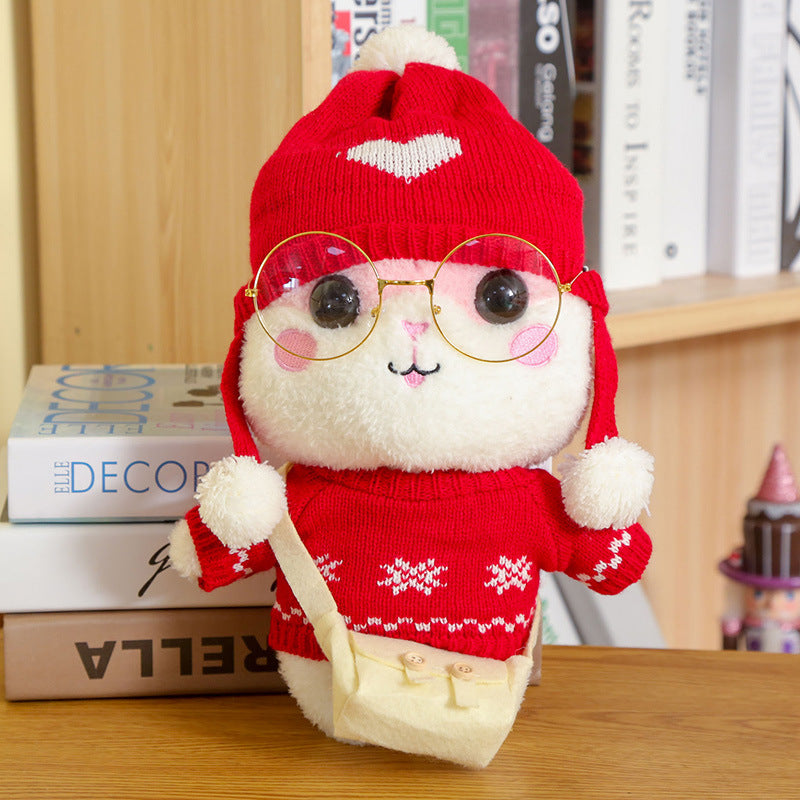 Cute net red hamster doll
