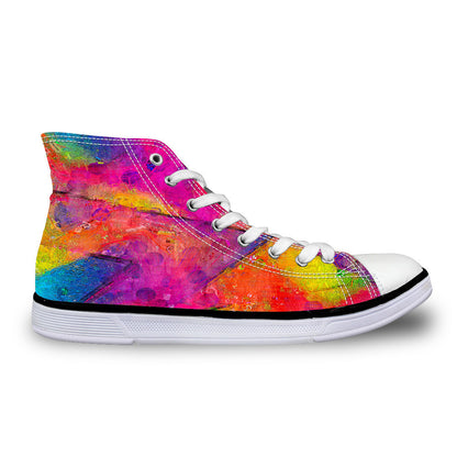 Colorful corrugated canvas shoes