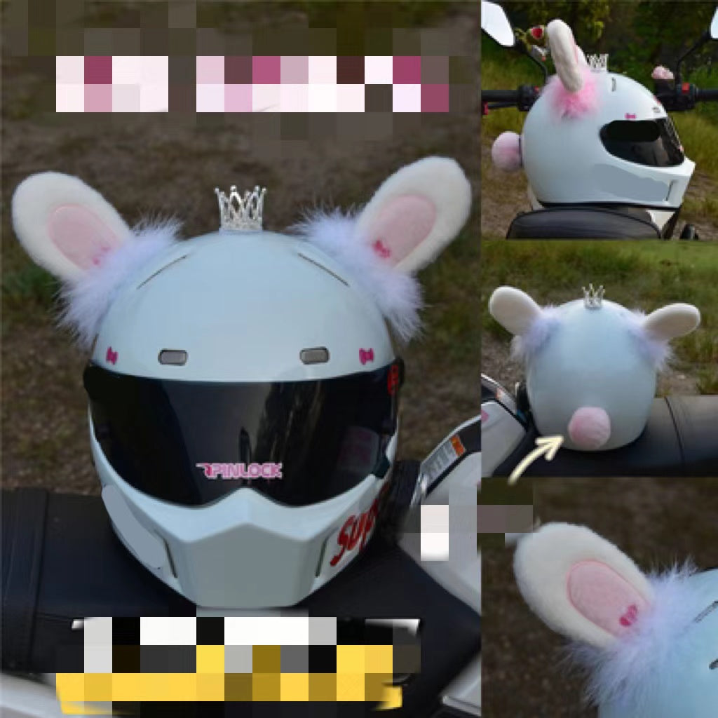 Scooter With Lights Motorcycle Shiny Veil Helmet Accessories Motorcycle Wedding Headdress