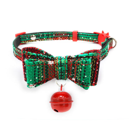 Christmas small dog chain print pet collar