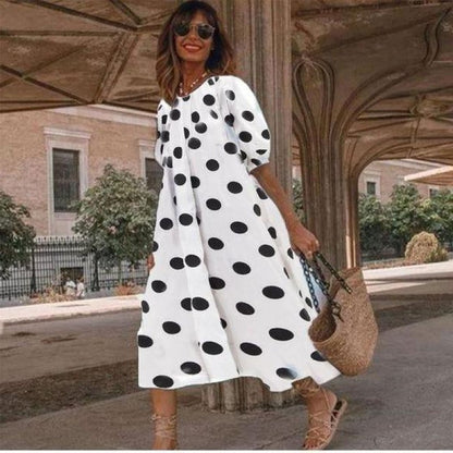 Loose plus size new big swing dress