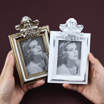 European style golden picture frame relief photo wall