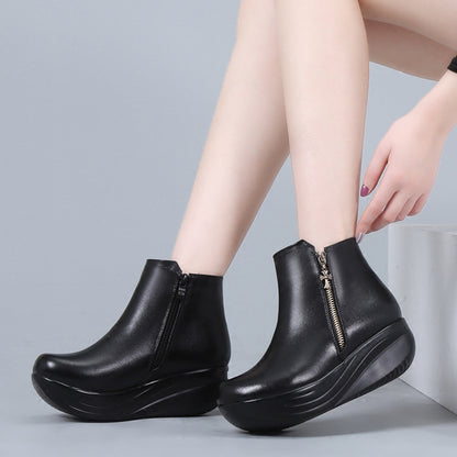 Plus size women's shoes short tube women's boots