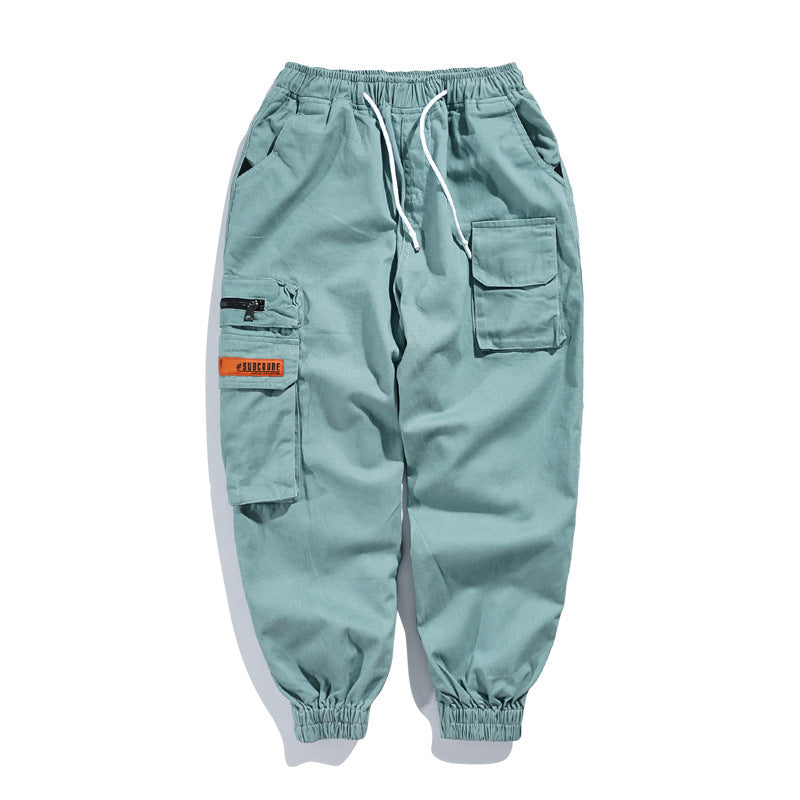 Men's overalls cropped harem pants