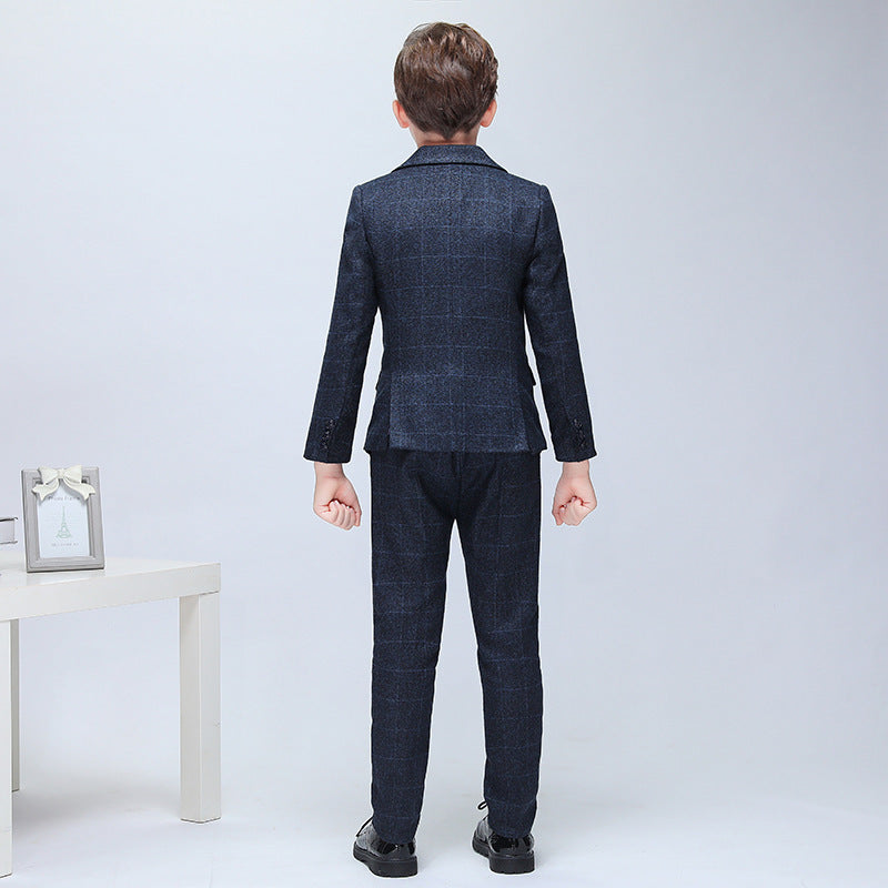 Handsome 5 piece velvet for Boy winter suit