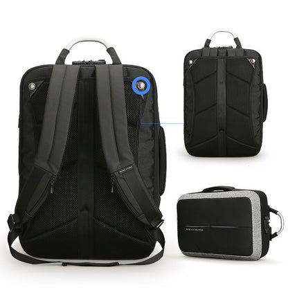 BLACK Men's backpack rechargeable usb computer bag