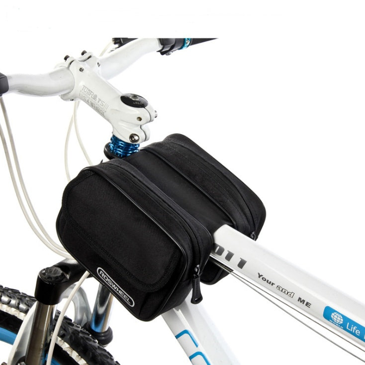 Bicycle bag front beam bag saddle bag mountain bike equipment riding bag on tube bag bicycle accessories bag